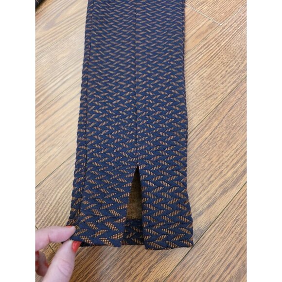 Anthropologie ElleJay Pants Womens Size 2 Blue Orange Textured Pattern Knit - Picture 7 of 13